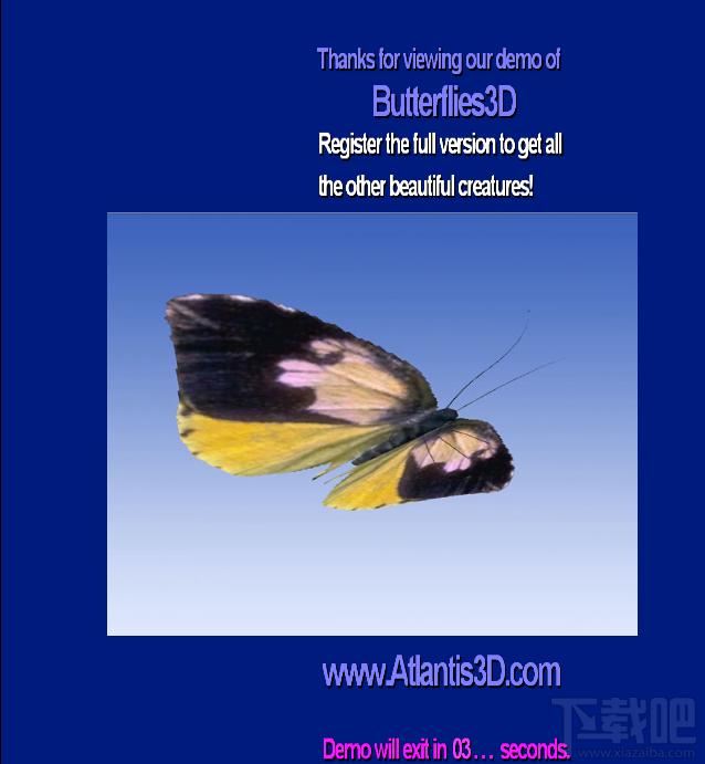 蝴蝶屏保,Butterflies3D ScreenSaver,Butterflies3D ScreenSaver下载,Butterflies3D ScreenS