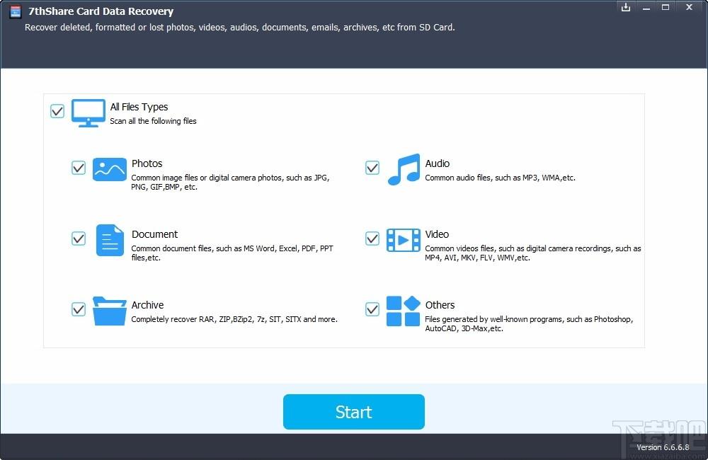 7thShare Card Data Recovery下载,内存卡数据恢复软件