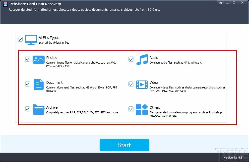 7thShare Card Data Recovery下载,内存卡数据恢复软件
